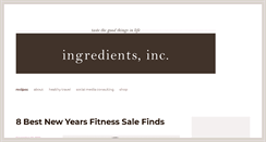 Desktop Screenshot of ingredientsinc.net